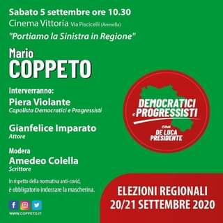 5 settembre “Portiamo la Sinistra in Regione”