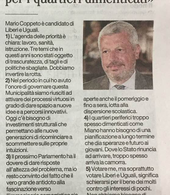 Mattino 12/02/2018 – Coppeto: “Un programma per i quartieri dimenticati”